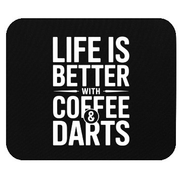 Discover Coffee and Darts Funny Coffee & Darts Mouse Pads