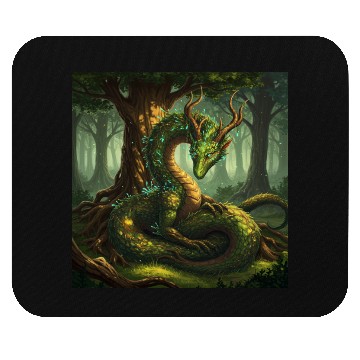 Discover Enchanted Forest Serpent Design Mouse Pads