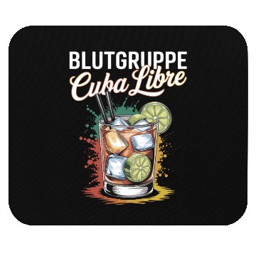 Discover Blutgruppe Cuba Libre Cocktail Bartender Mouse Pads