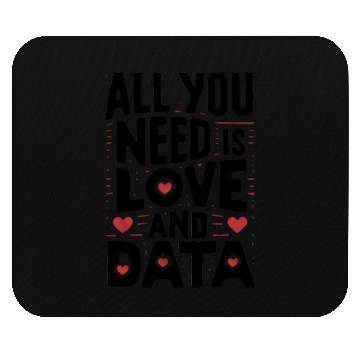 Discover Love and Data Typography Design Mouse Pads