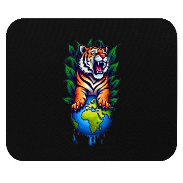 Discover Tiger Earth Embrace ✦ Eco Accessory ✦ Vibrant Mouse Pads