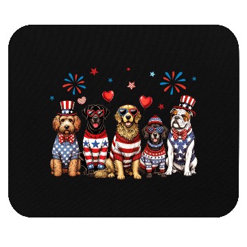 Discover Patriotic Dogs Mouse Pads