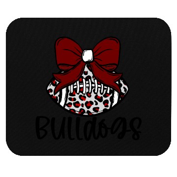 Discover Coquette Bow Leopard Football Mouse Pads
