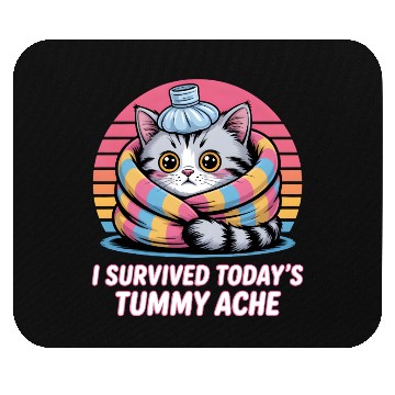 Discover I Survived Today’s Tummy Ache Cat Mouse Pads