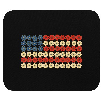 Discover 4th of July Flag Flower Mouse Pads