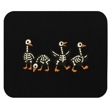 Discover Funny Goose Skeleton Halloween Spooky Mouse Pads
