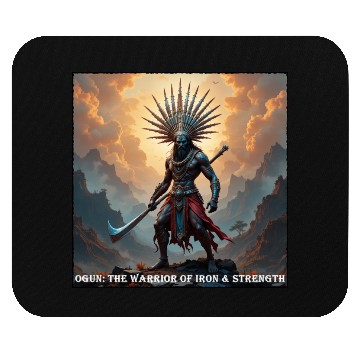 Discover Ogun: The Warrior of Iron and Strength Mouse Pads