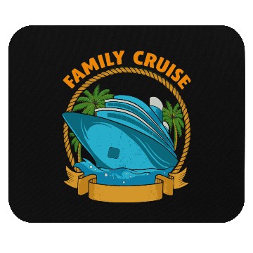 Discover Family Cruise Ship Palm Trees Rope Mouse Pads