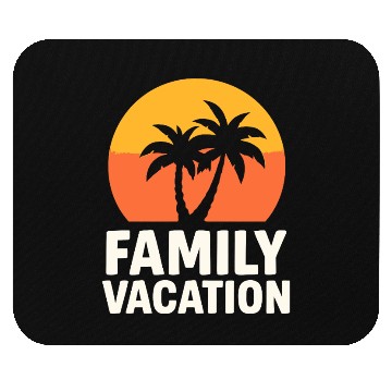 Discover Family Vacation Palm Trees Sunset Beach Mouse Pads