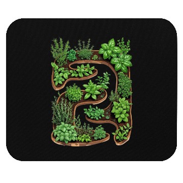 Discover City Herb Garden Oasis Blueprint Mouse Pads