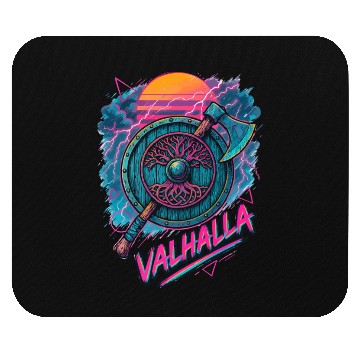 Discover Viking Valhalla Norse Retro Vaporwave Mouse Pads