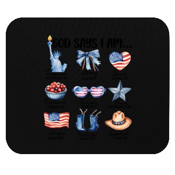 Discover Christian God Says I Am Mouse Pads