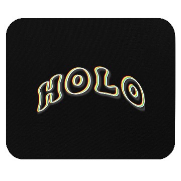 Discover HOLO – Retro Neon Vibe Text Art Mouse Pads
