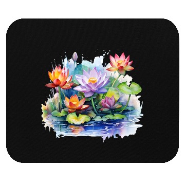 Discover Retro Zen Lotus Buddha Meditate Mouse Pads