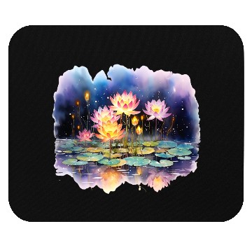 Discover Retro Zen Lotus Firefly Night Mouse Pads