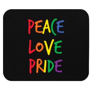 Discover Peace love pride LGBT Mouse Pads