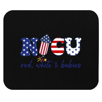 Discover NICU Patriotic Red White Babies Mouse Pads