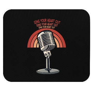 Discover Sing Your Heart Out Microphone Crooner Retro 50s Mouse Pads