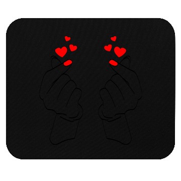 Discover Korean finger heart Mouse Pads