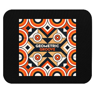Discover Geometric Groove Mod Shapes Pattern Retro 60s Mouse Pads