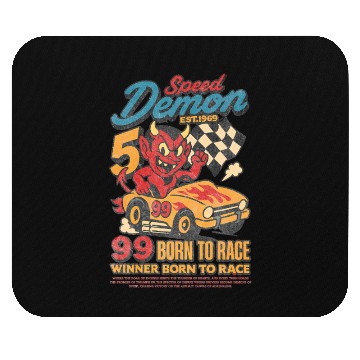 Discover Street Speed Demon – Retro Devil Racer Mouse Pads