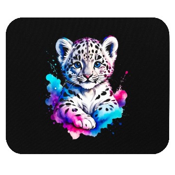 Discover Color Splash Leopard Cub Mouse Pads