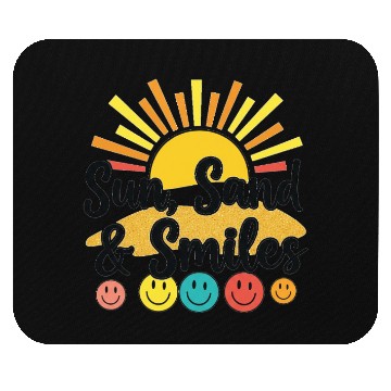Discover Sun, Sand & Smiles Beach Day Vibes Mouse Pads