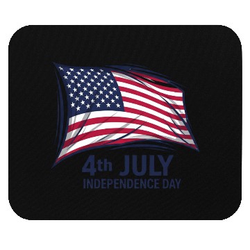 Discover US flag independence day Mouse Pads