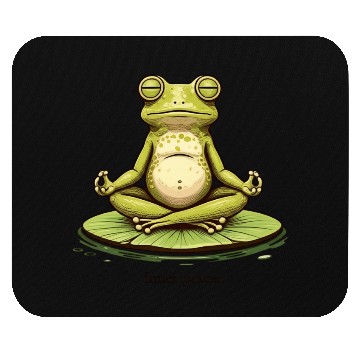 Discover Funny Zen Frog Meditating on Lily Pad – Yoga Mouse Pads