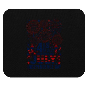 Discover US independance day fireworks square design Mouse Pads
