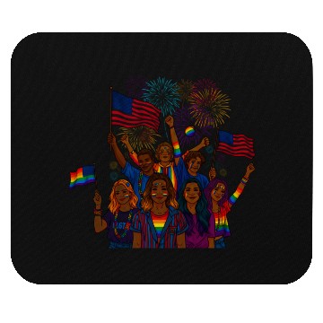 Discover lgbt community raibow with us flag Mouse Pads
