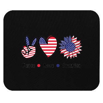 Discover Peace Love America Mouse Pads