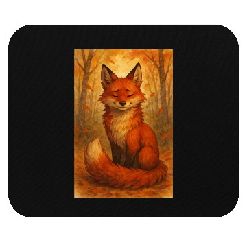 Discover Autumn Serenity Fox Mouse Pads