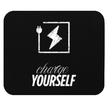 Discover Charge Yourself Plug Mouse Pads | Minimal Motivationa