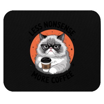 Discover Grumpy Cat with Coffee Mouse Pads