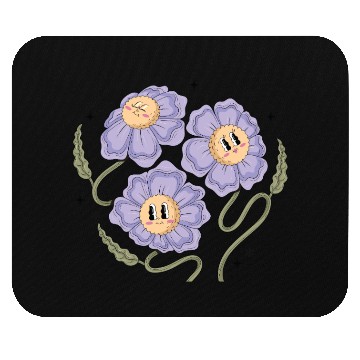Discover Positive Vibes – 90s Flower Power Design Mouse Pads
