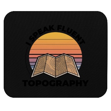 Discover GIS Contour Map Sunset Outdoor Adventure Mouse Pads