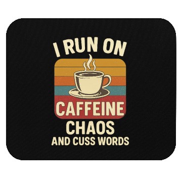 Discover Caffeine Chaos Retro Design Mouse Pads