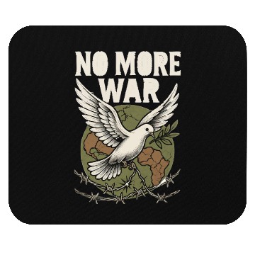 Discover No More War - Peace Dove Anti War Activist Design Mouse Pads
