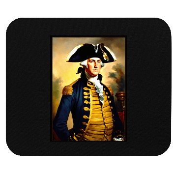 Discover George Washington in revolutionary bttlefield a Mouse Pads