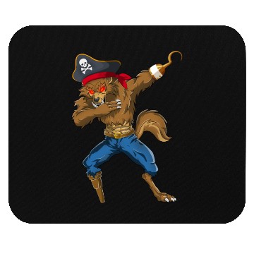 Discover Dabbing Werewolf Pirate Halloween Pirate Mouse Pads