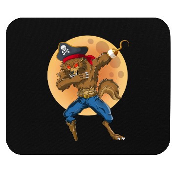 Discover Dabbing Werewolf Pirate Halloween Pirate Mouse Pads