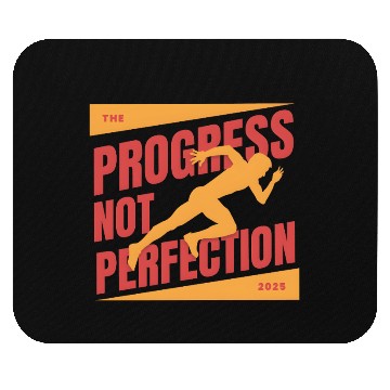 Discover progress not perfection 'RUNNING' Mouse Pads