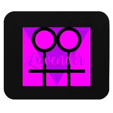 Discover Women Symbol with Lavender Triangle Mouse Pads