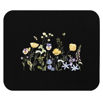 Discover "Wildflower Garden Botanical Illustration - Nature Mouse Pads