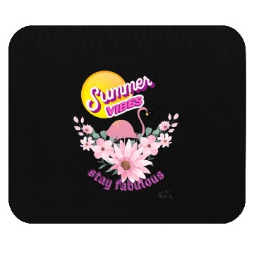 Discover “Summer Vibes,Stay Fabulous”Flamingo Graphic tshir Mouse Pads