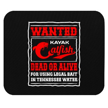 Discover Catfish Angler Using Legal Bait - Wanted Mouse Pads