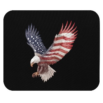 Discover Bald Eagle with the American Flag Forming Wings Mouse Pads