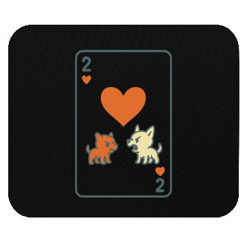 Discover Two Angry Pups of Hearts Mouse Pads
