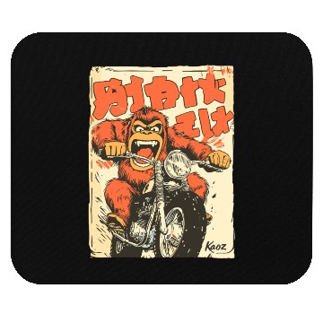 Discover Monkey Mayhem – Vintage Ape on a Motorcycle Mouse Pads
